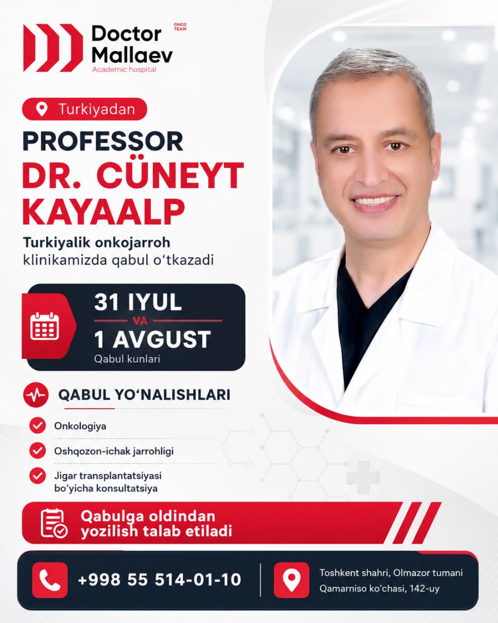 🇹🇷 Turkiyalik professor Dr. Cüneyt Kayaalp Toshkentda!